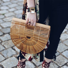 Load image into Gallery viewer, Bamboo Handbag Purses And Handbags Wooden Clutch
