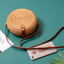 Load image into Gallery viewer, Square Round Mulit Style Straw Bag