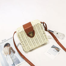 Load image into Gallery viewer, Square Round Mulit Style Straw Bag