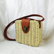 Load image into Gallery viewer, Square Round Mulit Style Straw Bag