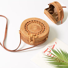 Load image into Gallery viewer, Square Round Mulit Style Straw Bag