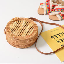 Load image into Gallery viewer, Square Round Mulit Style Straw Bag